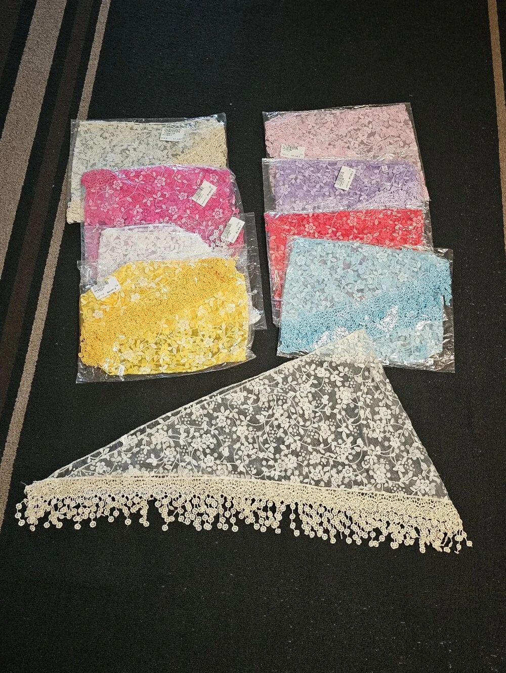 Lace Scarf / Shawl Set in Multiple Colors